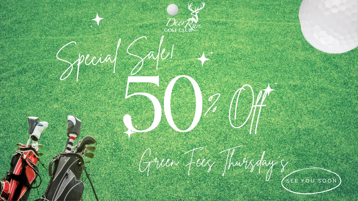 50% off Green Fees on Thursday’s